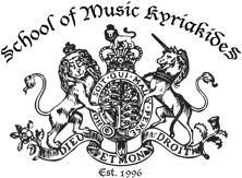 School of Music Kyriakides heraldic crest