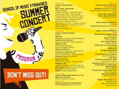 Summer Concert Program